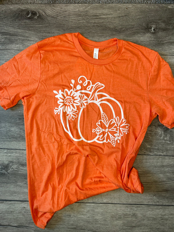 Floral Pumpkin Tee