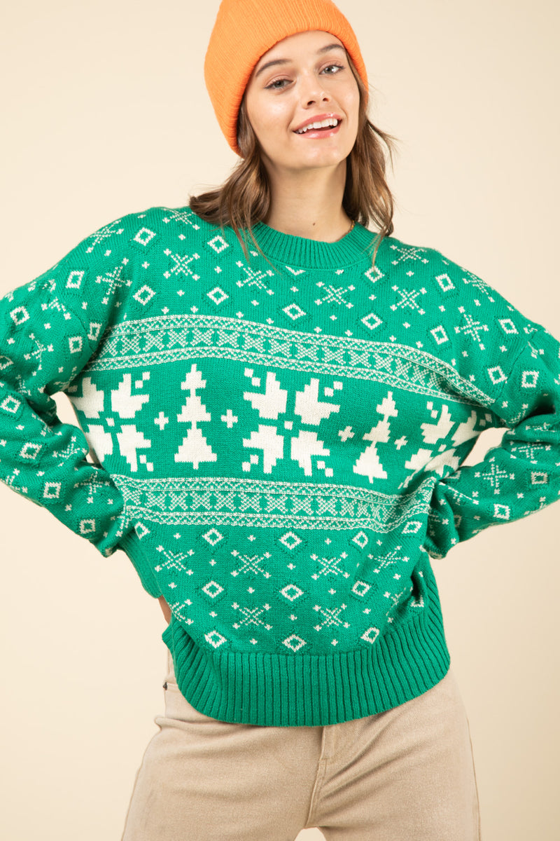 Christmas Holiday Cozy Knit Sweater Top