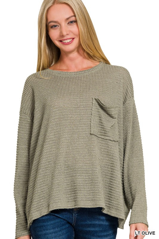 DROP SHOULDER BOAT NECK JACQUARD SWEATER