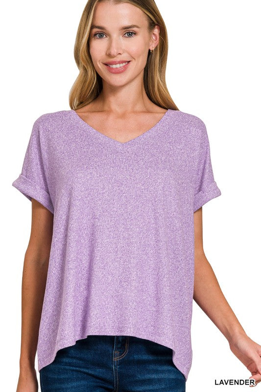 SOFT MELANGE HACCI V-NECK TEE