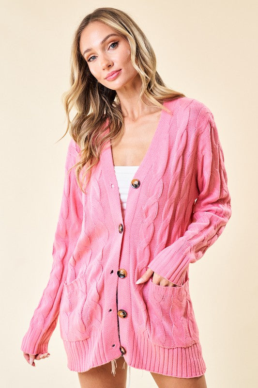Cable Knit Cardigan Sweaters