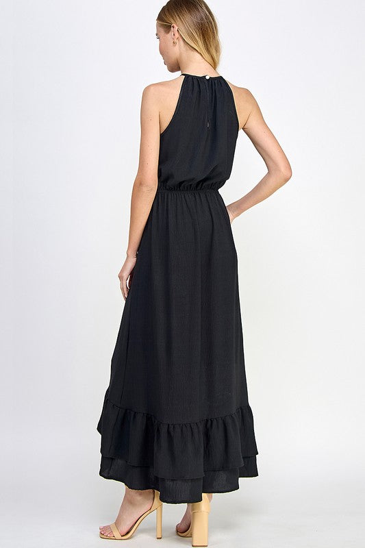 Solid maxi dress