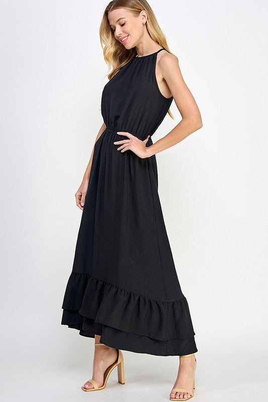Solid maxi dress