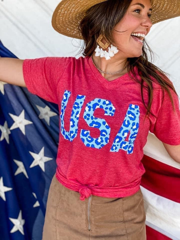 Cheetah USA Graphic Tee