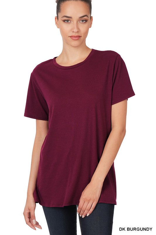 COTTON BOYFRIEND ROUND NECK TEE