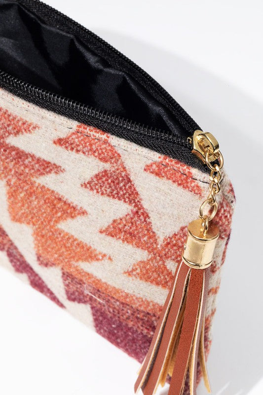 Western Print Wallet Clutch Bag