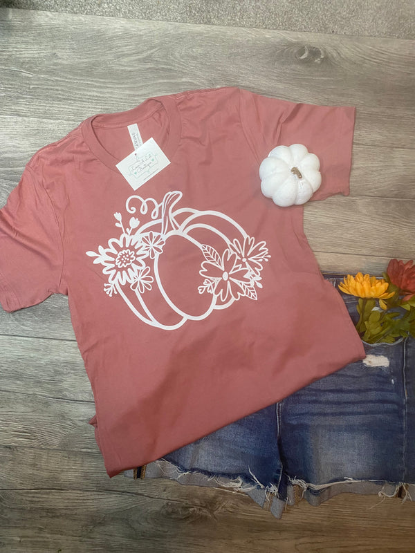Floral Pumpkin Tee